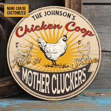 Personalized Farm Chicken Coop Rise And Shine Customized Door Signs