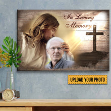 Portrait With Jesus, Loss Of Mother, Picture With Deceased Loved Ones And Jesus, Memorial Portrait Painting With Jesus, Lost Loved One - Personalized Custom Canvas