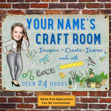 Custom Photo Craft Room Personalized Metal Sign - Gifts For Sewers - Birthday Gift Sewing Lover