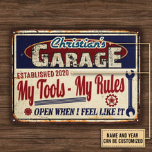 Personalized Auto Garage My Garage My Tools Customized Classic Metal Signs-CUSTOMOMO