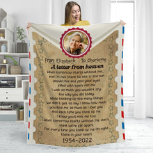 A Letter From Heaven - Memorial Blanket - Personalized Custom Fleece Flannel Blanket