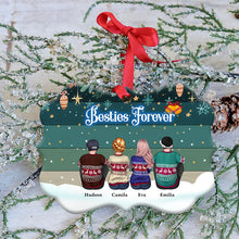 Friends Forever - Personalized Christmas Ornament (Green)