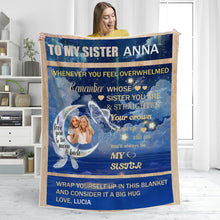 Custom Photo I Am Always With You And You Will Always Be My Sister - Bestie Blanket - Butterfly And Moon Gift For Sister Personalized Custom Fleece Flannel Blanket