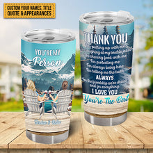 You Are My Person Because Of You I Laugh A Little Harder - Gift For Bestie - Personalized Custom Tumbler