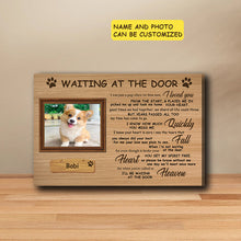 Custom Photo - Pet Lover Gifts Waiting at the door - Personalized Custom Canvas Wall Art - Pet Customized