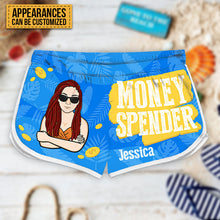 Money Maker Money Spender - Personalized Couple Beach Shorts - Matching Swimsuits For Couples - Gift For Couples, Husband Wife