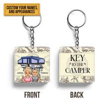 Key To The Camper - Acrylic Keychain - Traveling Gift For Camper, Camping Couples Personalized Custom Keychain