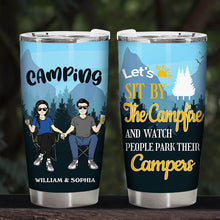 Let's Sit By The Campfire Gift for Couple - Camping Gift - Personalized Custom Tumbler