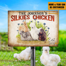 Personalized Chicken Metal Signs Silkies Chicken Customized Classic Metal Signs-CUSTOMOMO