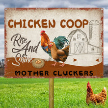 Personalized Year Farm Chicken Coop Rise And Shine Customized Metal Signs, Chicken Signs