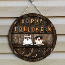 Halloween Welcome Signs, Happy Halloween Gifts For Cat Lovers, Custom Wooden Signs , Cat Mom Gifts