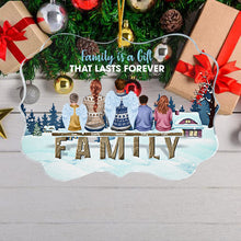 The Love Between Family Is Forever - Personalized Acrylic Ornament - Christmas Gift For Family Members, Sisters, Brothers, Mom, Dad
