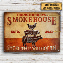 Personalized Grilling Vintage Smoke House Customized Classic Metal Signs-CUSTOMOMO