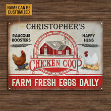 Personalized Chicken Coop Farm Fresh Eggs Customized Classic Metal Signs-CUSTOMOMO