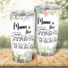 Floral Mama Bear  - Personalized Customized Tumbler Gift For Mother