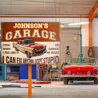 Personalized Auto Mechanic Garage I Can Fix Anything Customized Classic Metal Signs-CUSTOMOMO