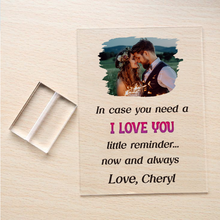 Custom Photo In Case You Need A Little Reminder - Personalized Acrylic Plaque Gift For Couples