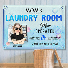 Custom Photo Laundry Room Sign - Gift For Mom Personalized Custom Classic Metal Signs
