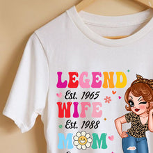 Legend Wife Mom Gift For Mother Personalized Custom Vintage T-shirt