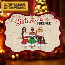 Besties Forever - Personalized Aluminum/ Wooden Ornament - Christmas, Birthday, Loving Gift For Besties, Friends, BFFs