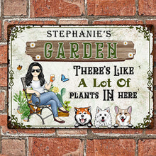 There's Like A Lot Of Plants In Garden  - Gift For Mom - Personalized Custom Classic Metal Signs