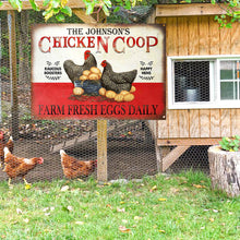 Personalized Chicken Fresh Eggs Daily Plymouth Rock Customized Classic Metal Signs-CUSTOMOMO