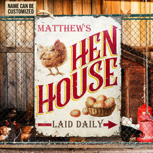 Personalized Chicken Hen House Daily Customized Classic Metal Signs-CUSTOMOMO