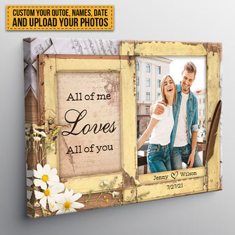 Custom Photo - Every Love Story Is Beautiful But Ours Is My Favorite - Couple Canvas - Personalized Custom Canvas