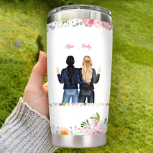 Mother And Daughter Linked Together - Personalized Custom Tumbler Mother's Day Gift