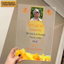 Custom Photo In Loving Memory Those We Love Don't Go Away - Memorial Gift For Family Photo Gifts - Personalized Acrylic Plaque