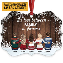 The Love Between Family Is Forever - Personalized Aluminum Ornament - Christmas Gift Family Ornament For Dad, Mom, Children - Family Hugging