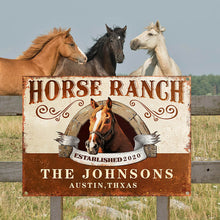 Personalized Horse Ranch Customized Classic Metal Signs-CUSTOMOMO