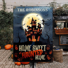 Happy Halloween Haunted Home Custom Classic Metal Signs, Halloween Decor, Yard Decor
