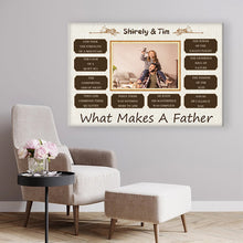 Custom Photo - God Took The Strength Of A Mountain What Makes A Father - Father's Day Gift - Customizable Photo Canvas