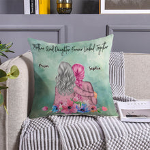 Mother & Daughter Forever Linked Together - Gifts For Mother, Daughter - Personalized Custom Pillow