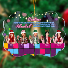 Another Year Of Bonding Over Alcohol - Personalized Custom Benelux Shaped Acrylic Christmas Ornament - Gift For Bestie, Best Friend, Sister, Birthday Gift For Bestie And Friend, Christmas Gift