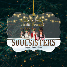 Soul Sisters - Personalized Acrylic Ornament, Christmas Gift For Sisters, Best Friends, Besties