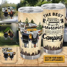 The Best Memories Are Made Camping  - Couple Gift - Personalized Custom Tumbler
