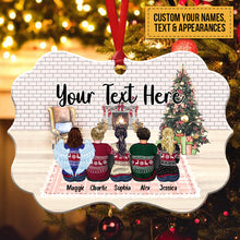 Your Text Here - Personalized Aluminum Ornament ( fireplace )
