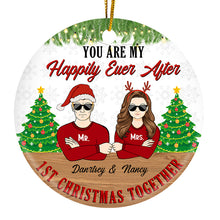 You Are My Happily Ever After - Christmas Gift For Couple - Personalized Custom Circle Ceramic Ornament