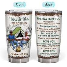 Camping Couple The Day I Met You - Couple Gift - Personalized Custom Tumbler