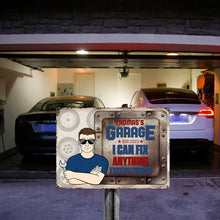 Daddy's Garage - I Can Fix Anything Except Stupid - Gift For Dad - Personalized Custom Classic Metal Signs