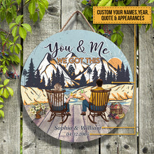 You & Me We Got This - Personalized Round Wood Sign - Birthday Anniversary Gift For Husband, Wife, Gift From Daughters, Sons For Parents