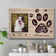 Best Friends Are Never Forgotten - Memorial Canvas - Personalized Custom Canvas Wall Art