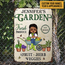Garden Fresh Produce Herb & Veggies Sign - Personalized Custom Classic Metal Signs - Garden Signs - Gift For Garden Lovers
