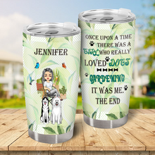 There Was A Girl Who Really Loved Dogs & Gardening - Personalized Custom Tumble