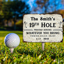 Personalized Golf 19th Hole Customized Classic Metal Signs-CUSTOMOMO