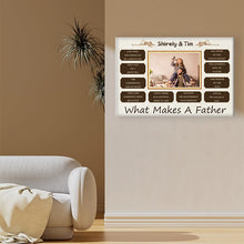 Custom Photo - God Took The Strength Of A Mountain What Makes A Father - Father's Day Gift - Customizable Photo Canvas