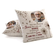 Custom Photo May The Winds Of Heaven Blow Softly - Memorial Pillow - Memorial Gifts For Loss Personalized Custom Pillow