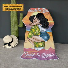 I Love You To The Beach And Back - Beach Summer Beach Towel - Summer Customized Beach Towel - Gift For Husband Wife - Gift For Couple